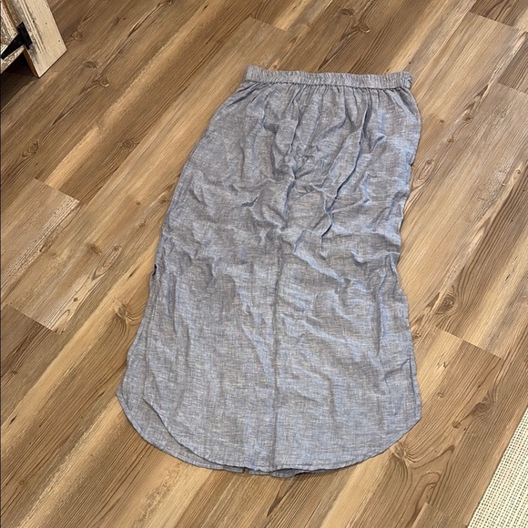 Tahari Blue 100% linen skirt - Picture 8 of 8